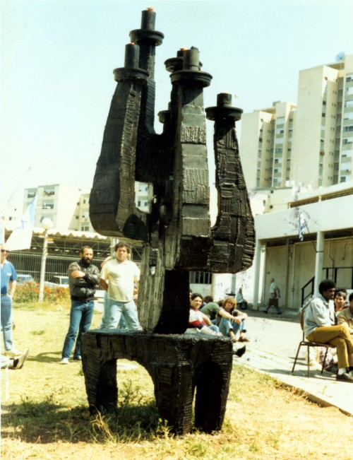 Menora Monument by Shimon Drory