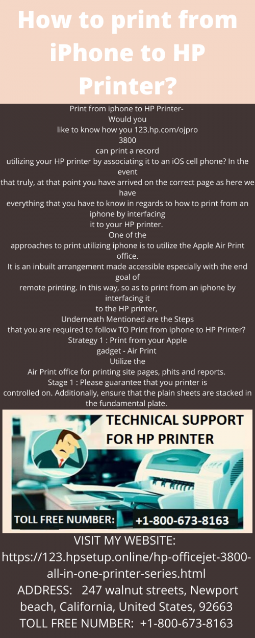 How to print from iphone to HP Printer