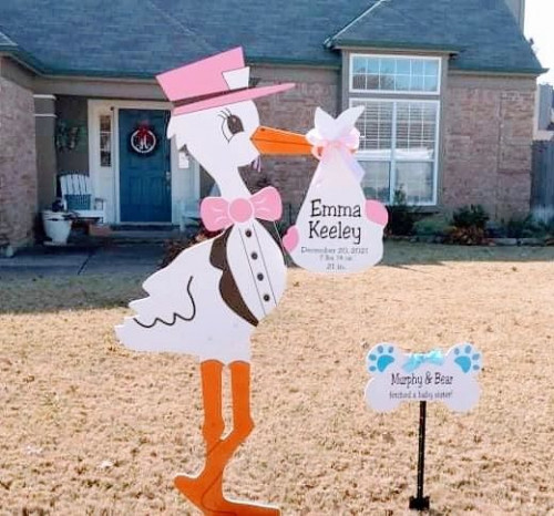 Celebrating Birth announcements, baby showers, newborn babies, gender reveals, and adoptions with our adorable stork signs. South lake Stork is a new business specializing in baby sign storks and we deliver the best storks! For further queries feel free to contact us (817) 320-3072 or visit our website now! 
https://southlakestorkco.com/
