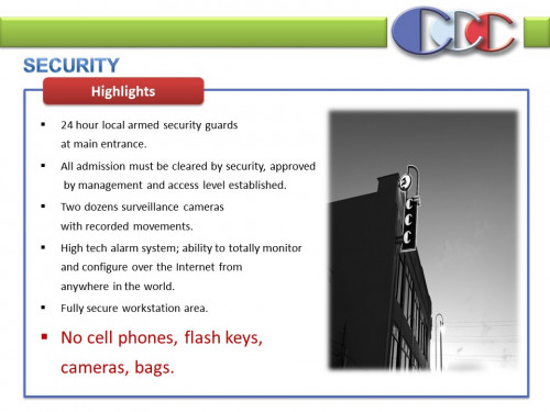 SECURITY SLIDE.POWER POINT PRESENTATION COSTA RICA'S CALL CENTER