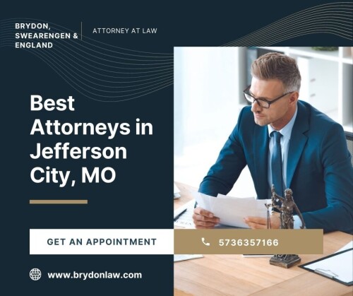 Are you searching for the best attorney in Jefforeson City, MO? If yes, so you are in the best place now. Brydon, Swearengen & England is the number one law firm of Missouri. We are the Missouri member of the nationwide SCG Legal organization, a worldwide network of independent law firms. To know more visit here: https://brydonlaw.com/attorneys