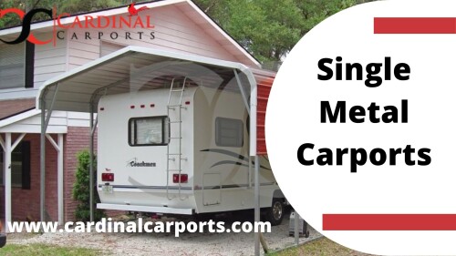 Install a single metal carport at your home, and give solid protection to your vehicle from rain, snow, and unwanted weather. Cardinal Carports is the best carport company in the USA. To build a carport with Cardinal Carport and save your money and time. Visit our website and check out your carport price. https://www.cardinalcarports.com/metal-carports-steel-carports-metal-car-ports/single-carports-single-car-carports-single-metal-carports