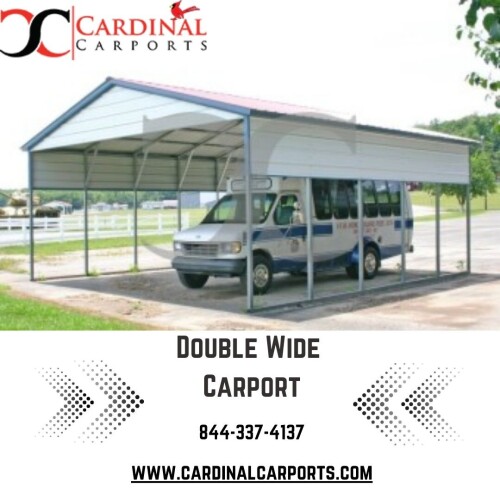 Double carports or double-wide carports are metal carport shelters that are designed to cover two cars, trucks, or other types of vehicles. As a general rule, most carport manufacturers in the United States refer to their standard 18' wide to 24' wide units as double carports or 2-car carports. visit the website:https://www.cardinalcarports.com/metal-carports-steel-carports-metal-car-ports/double-carports-double-metal-carports-2-car-ports